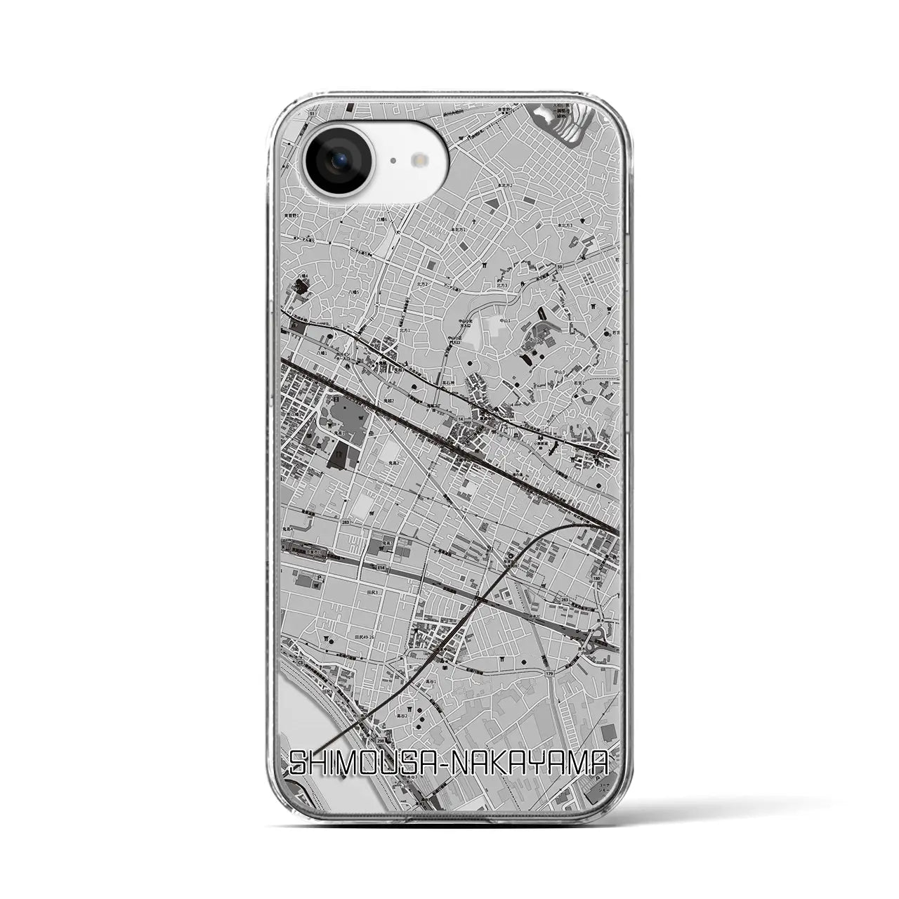 【下総中山(千葉県)】地図柄iPhoneケース(クリアタイプ)
