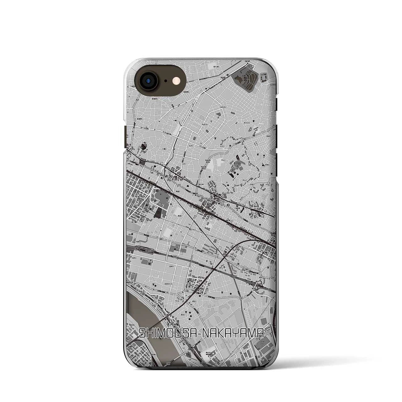 【下総中山(千葉県)】地図柄iPhoneケース(クリアタイプ)