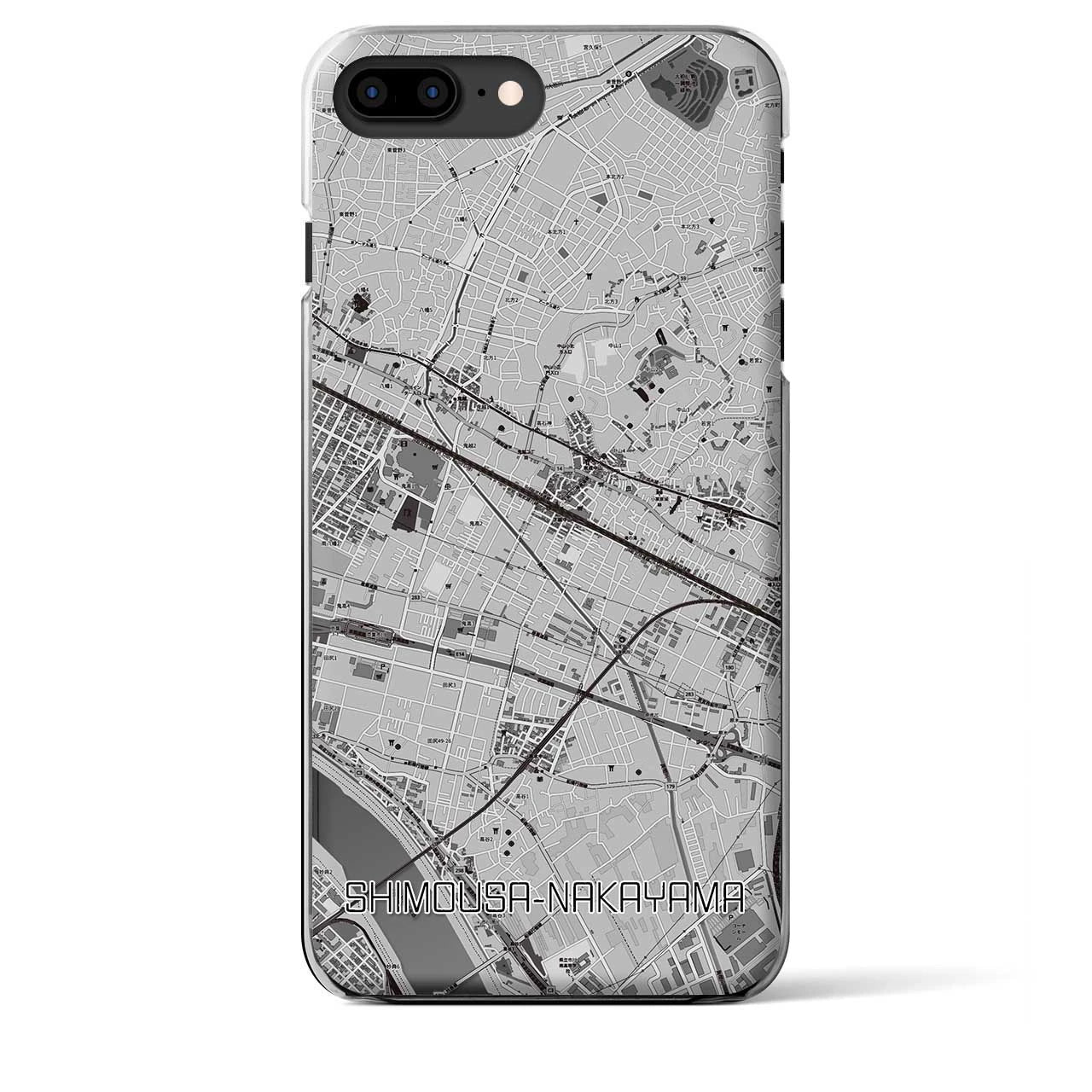 【下総中山(千葉県)】地図柄iPhoneケース(クリアタイプ)