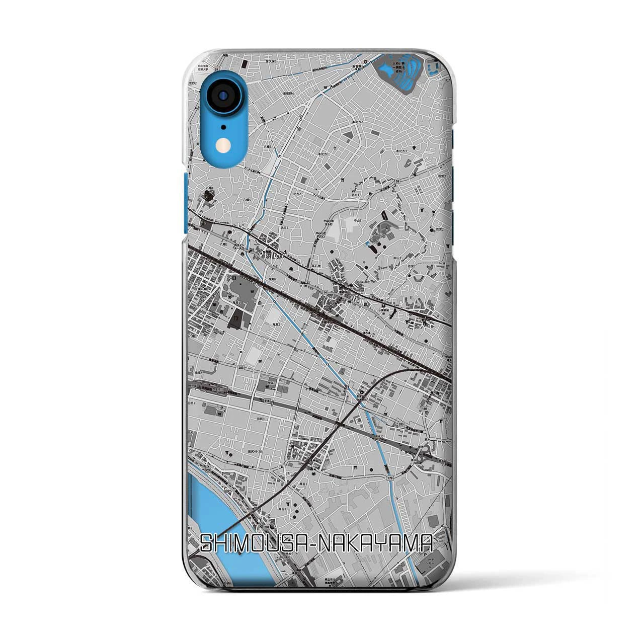 【下総中山(千葉県)】地図柄iPhoneケース(クリアタイプ)