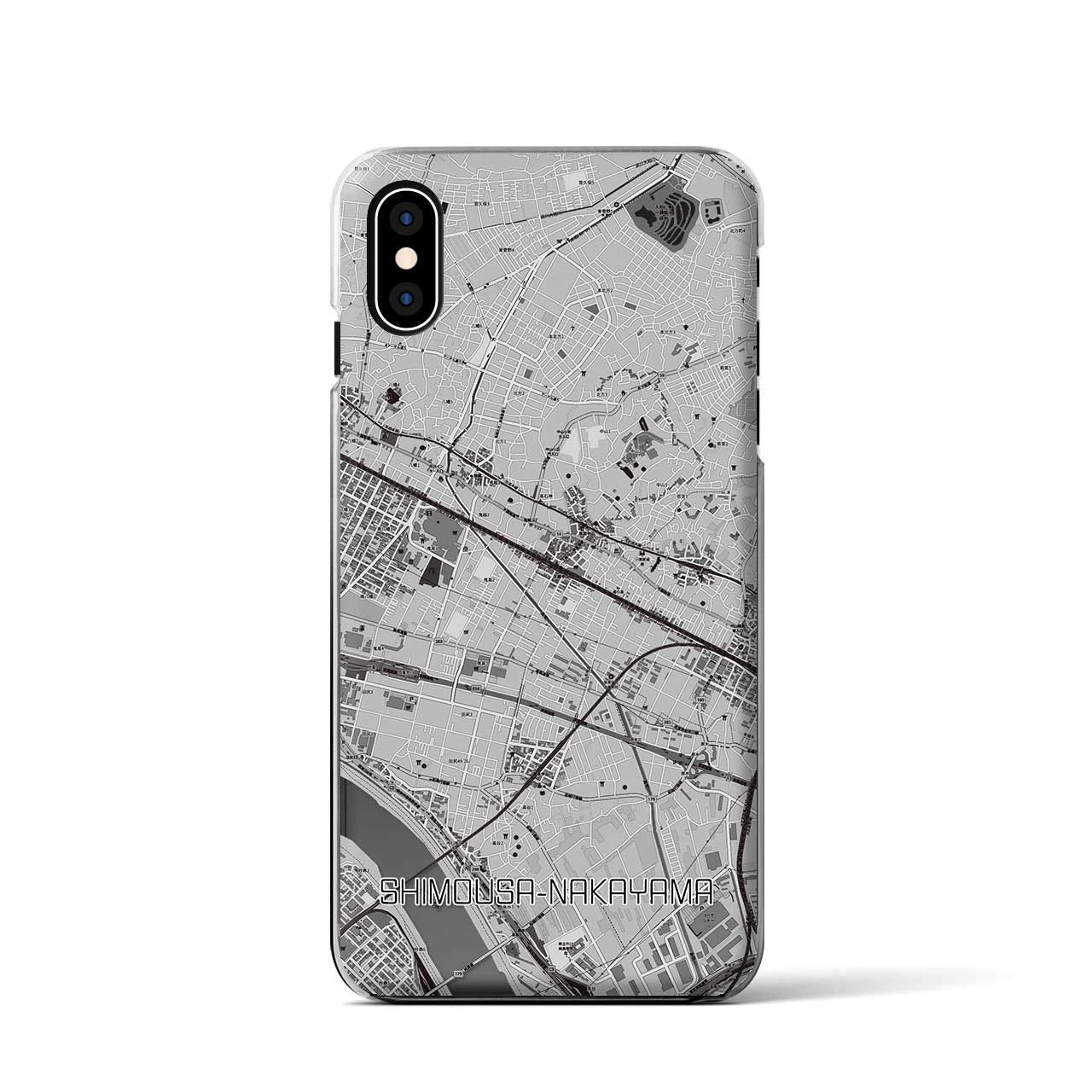 【下総中山(千葉県)】地図柄iPhoneケース(クリアタイプ)