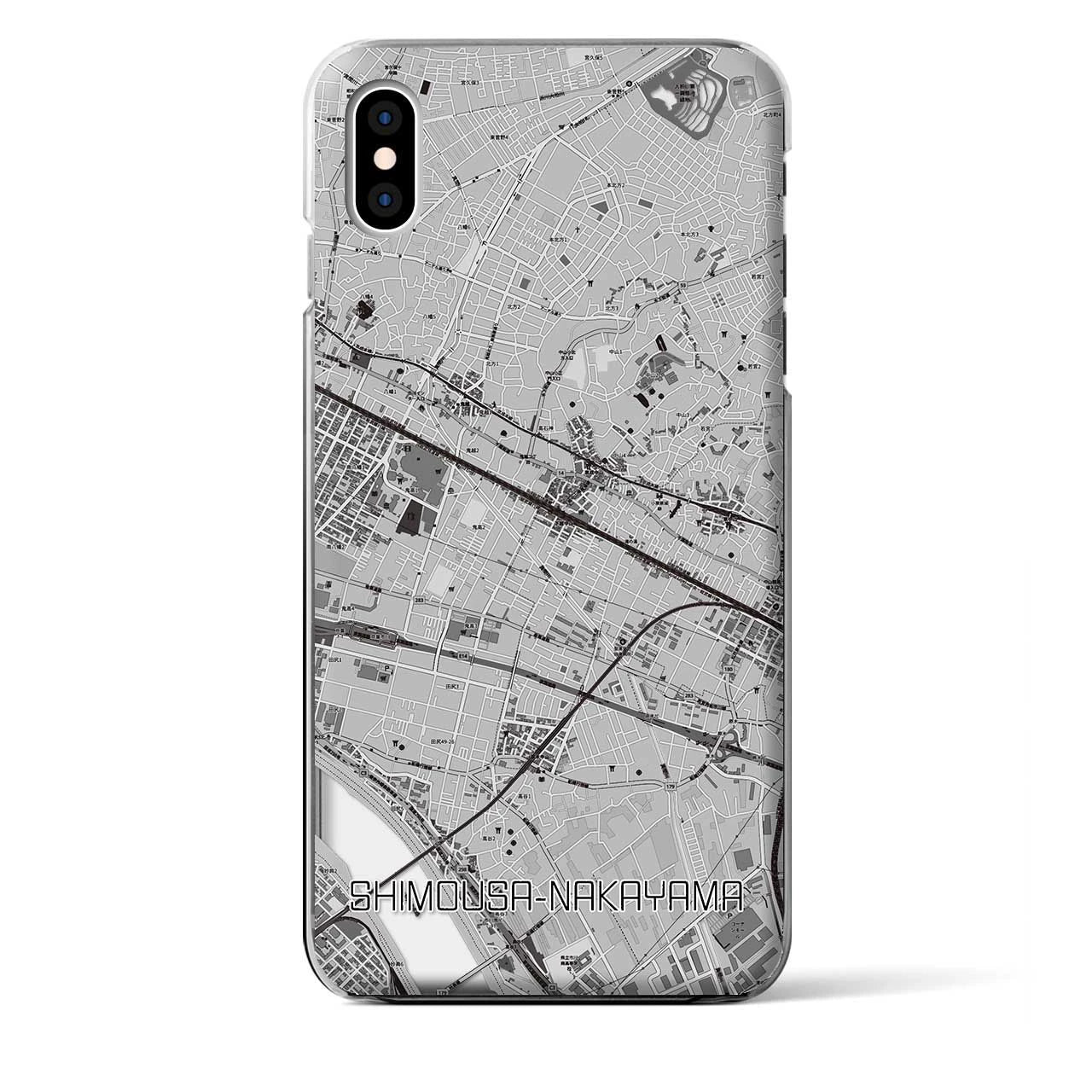 【下総中山(千葉県)】地図柄iPhoneケース(クリアタイプ)