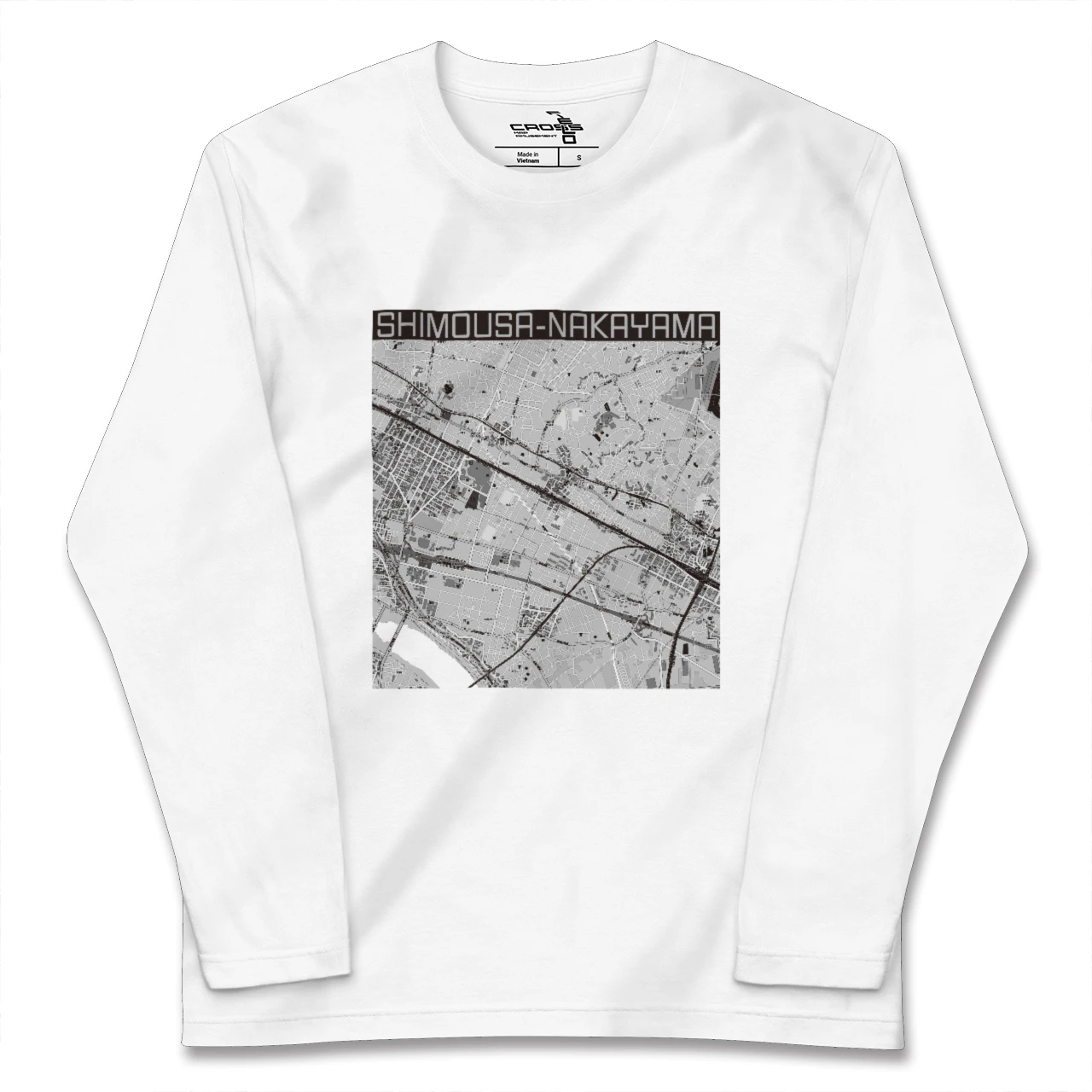 【下総中山(千葉県)】地図柄ロングスリーブTシャツ