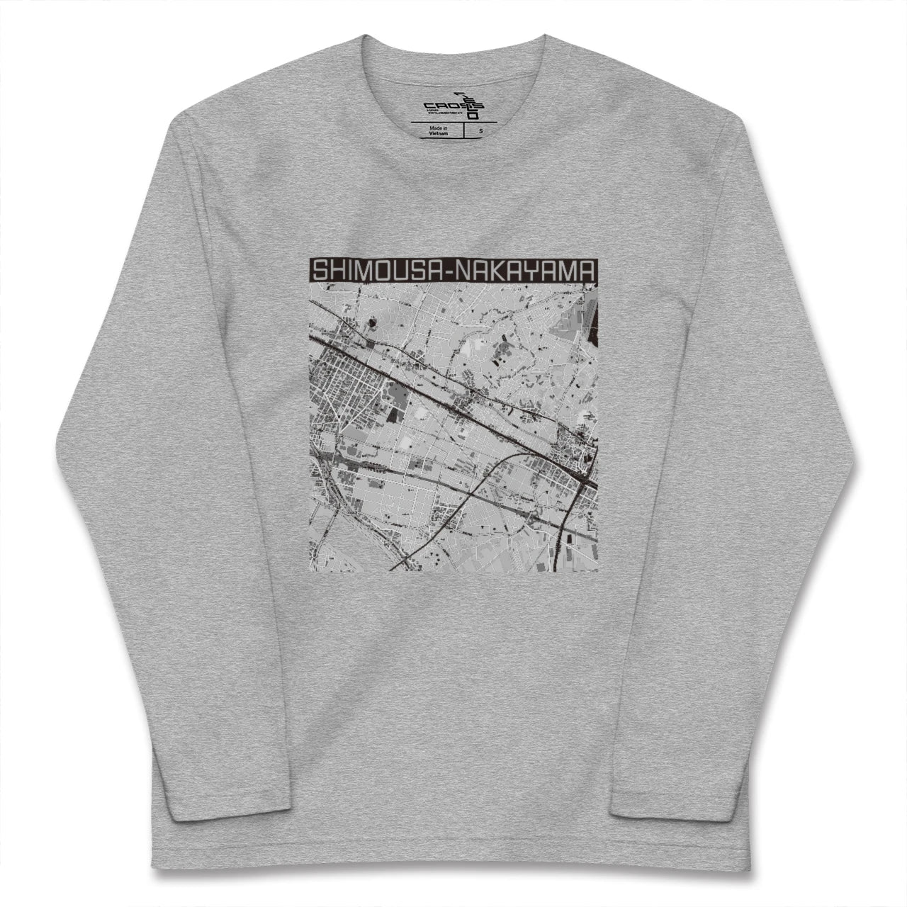 【下総中山(千葉県)】地図柄ロングスリーブTシャツ