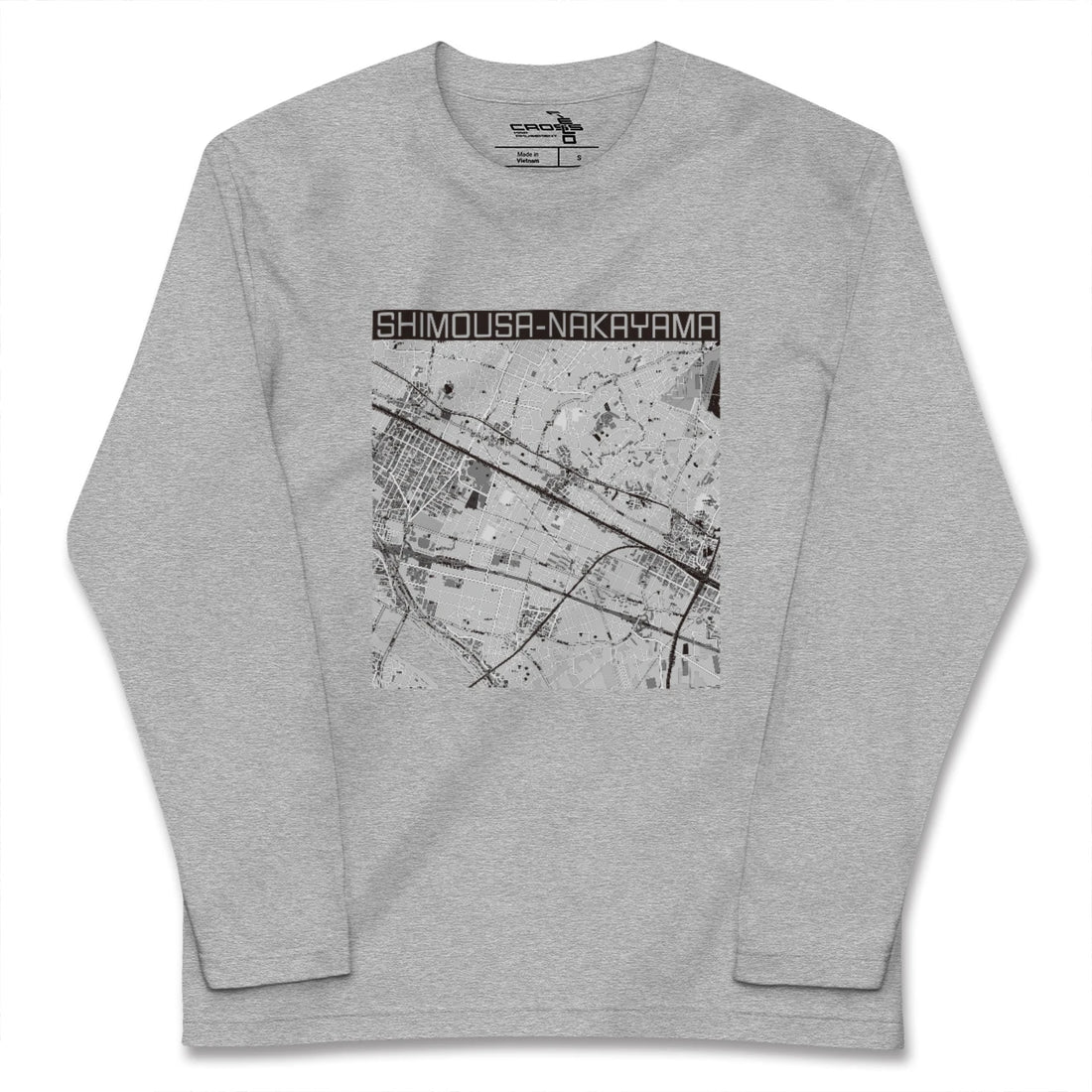【下総中山(千葉県)】地図柄ロングスリーブTシャツ