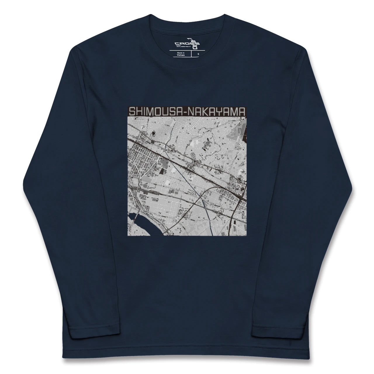 【下総中山(千葉県)】地図柄ロングスリーブTシャツ