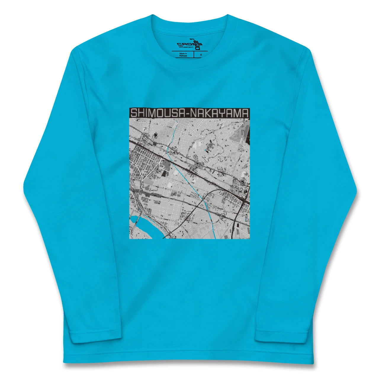 【下総中山(千葉県)】地図柄ロングスリーブTシャツ