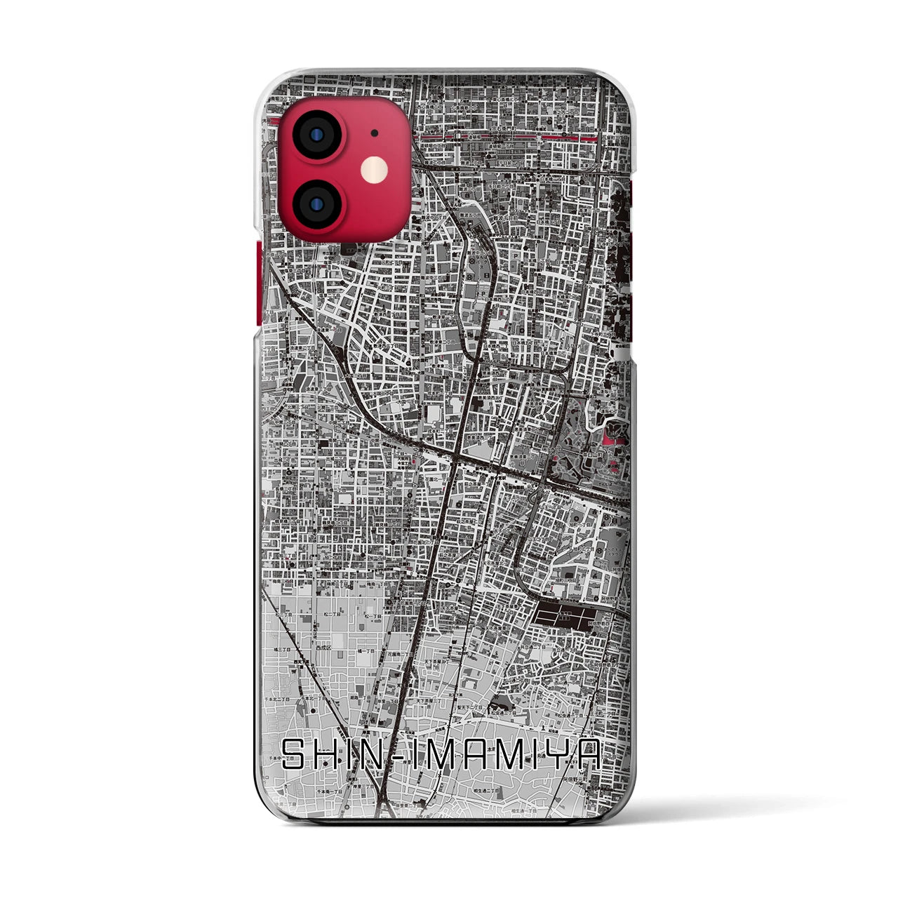 【新今宮(大阪府)】地図柄iPhoneケース(クリアタイプ)