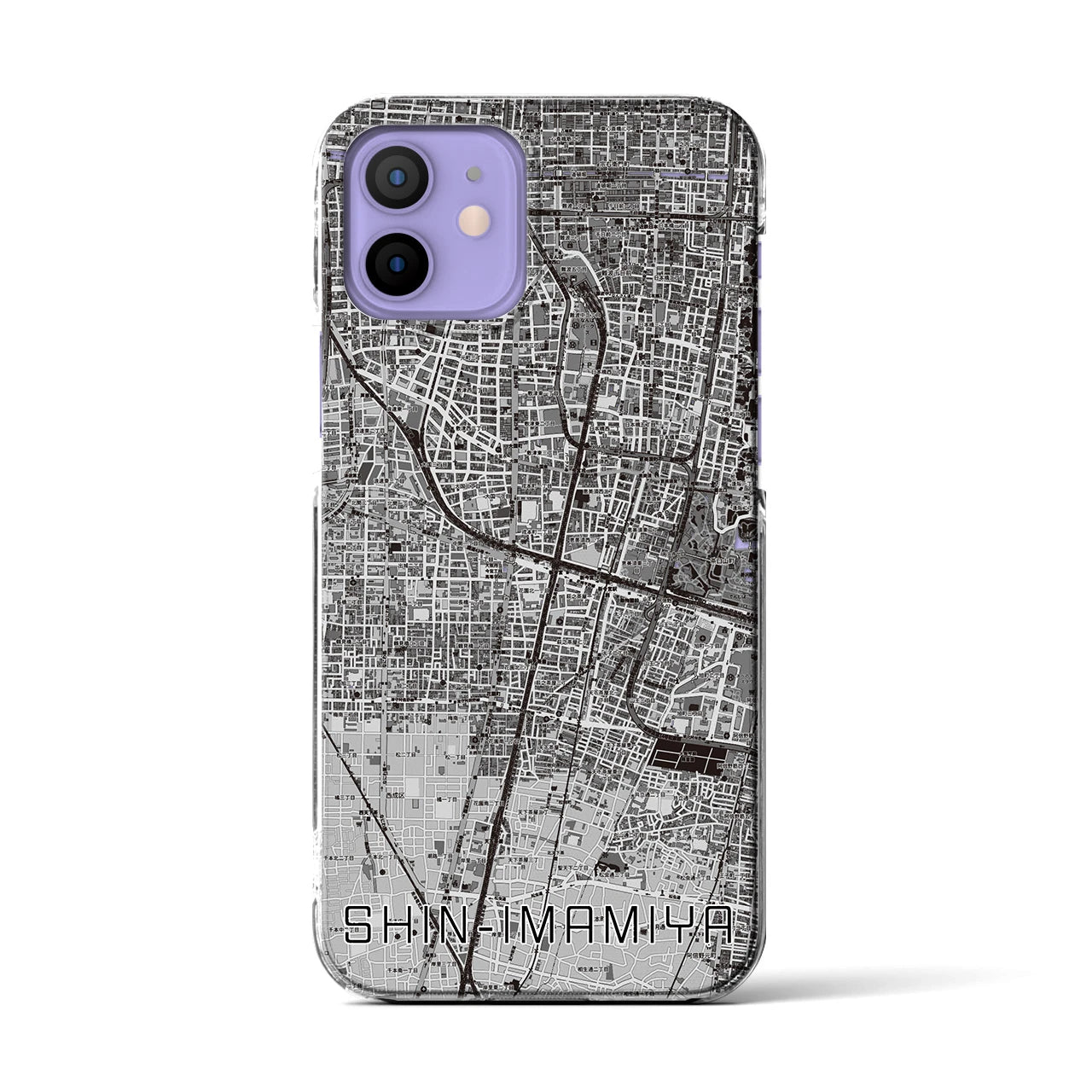 【新今宮(大阪府)】地図柄iPhoneケース(クリアタイプ)