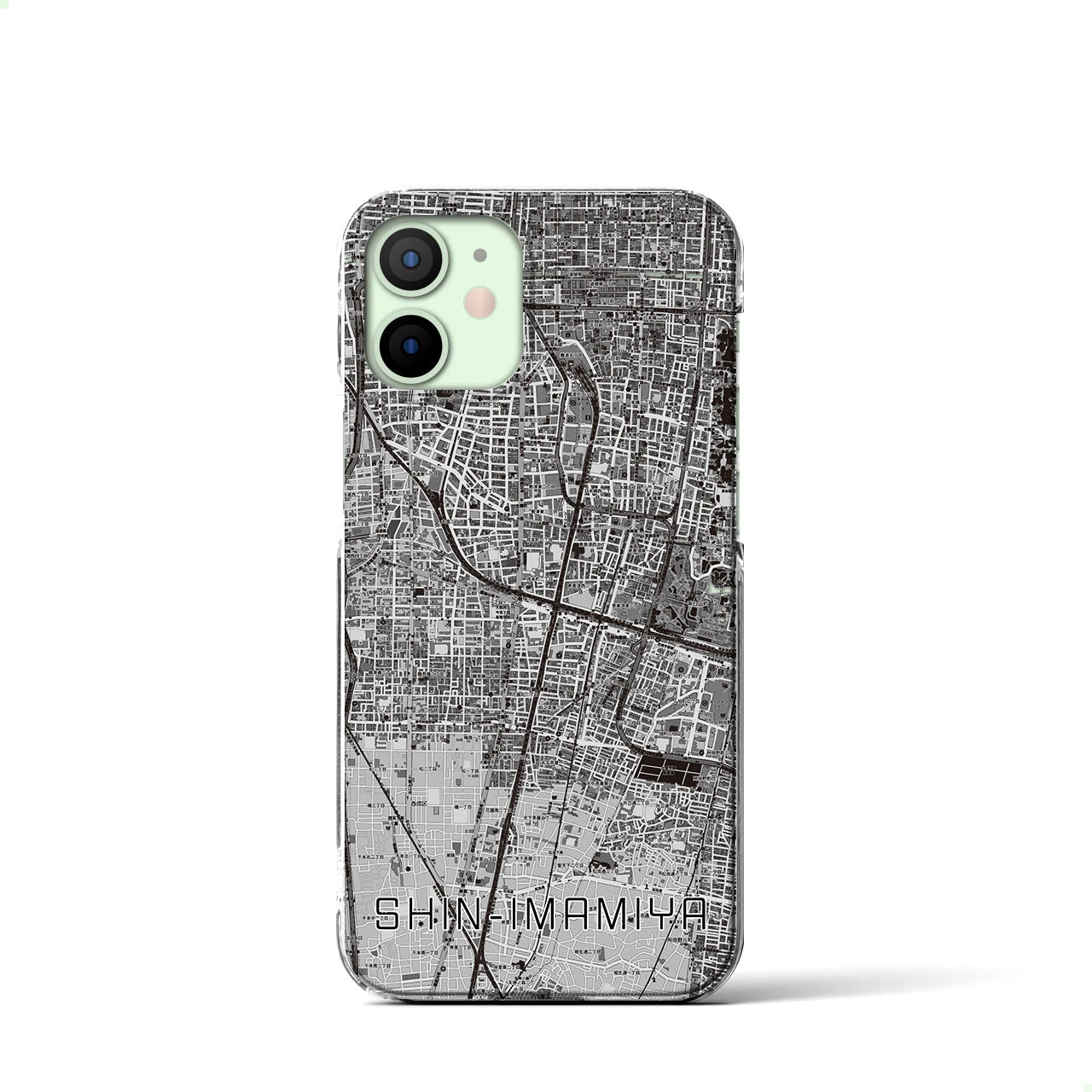 【新今宮(大阪府)】地図柄iPhoneケース(クリアタイプ)