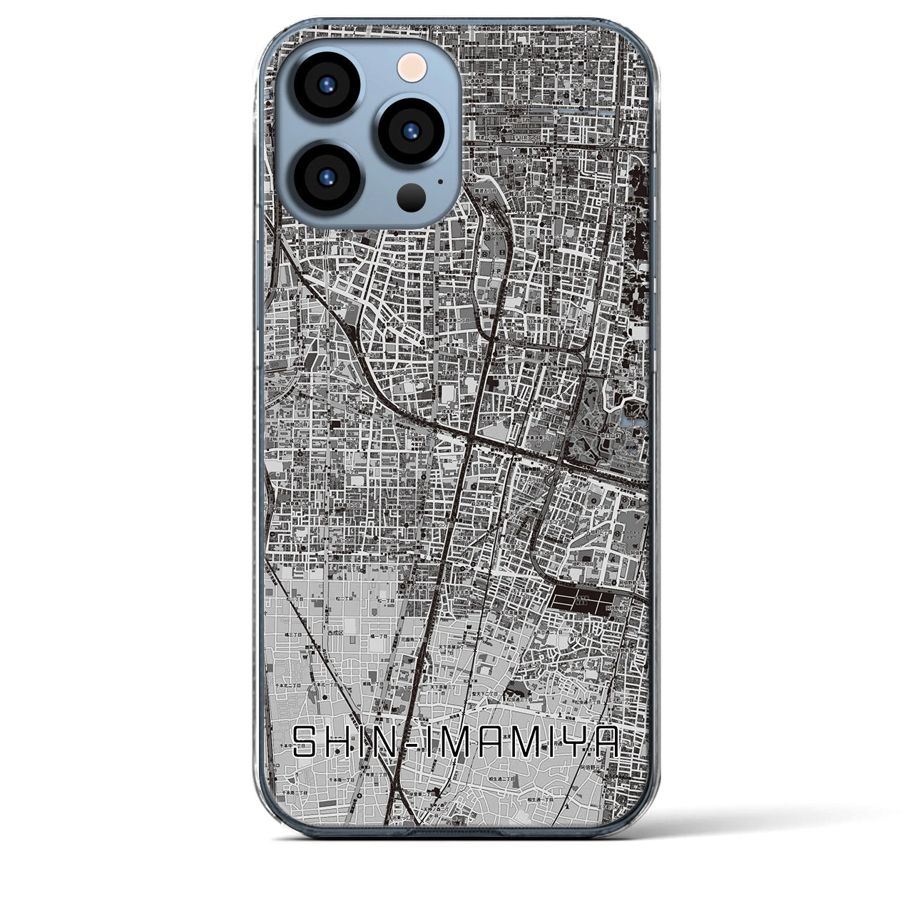 【新今宮(大阪府)】地図柄iPhoneケース(クリアタイプ)