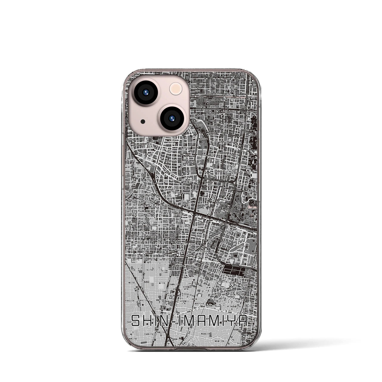 【新今宮(大阪府)】地図柄iPhoneケース(クリアタイプ)