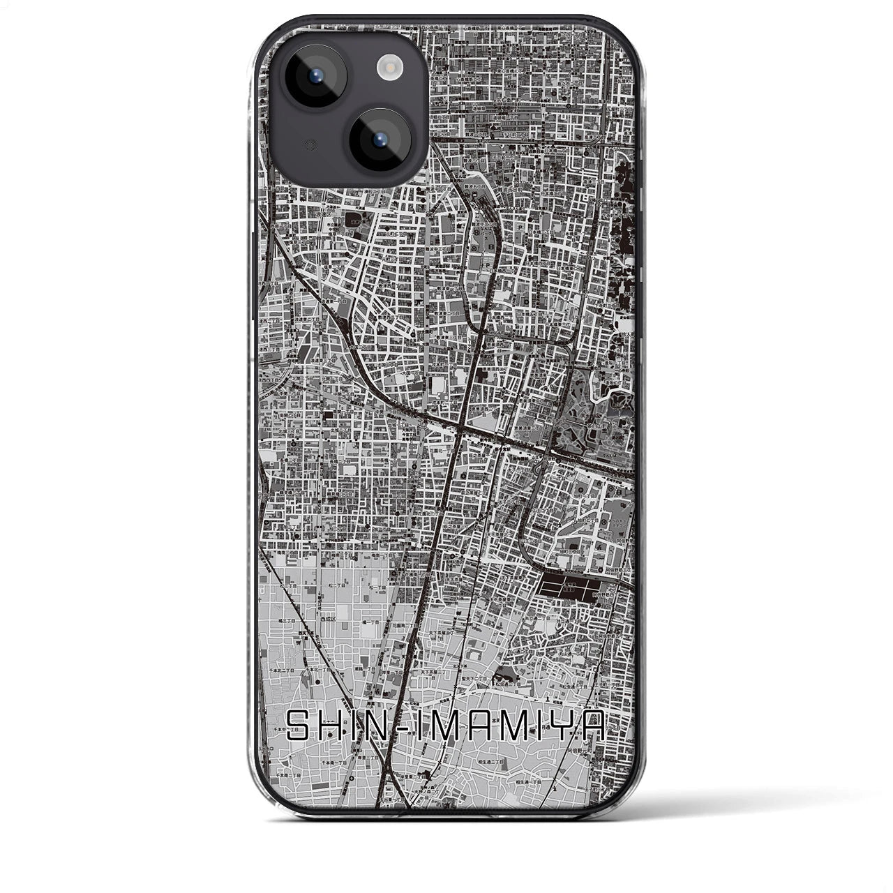 【新今宮(大阪府)】地図柄iPhoneケース(クリアタイプ)