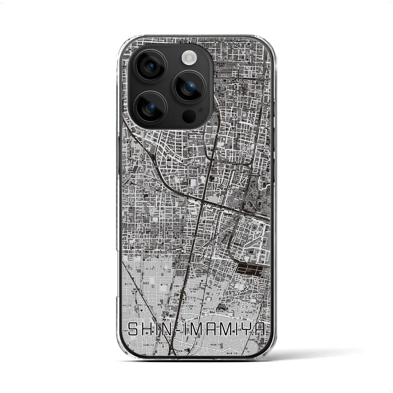 【新今宮(大阪府)】地図柄iPhoneケース(クリアタイプ)