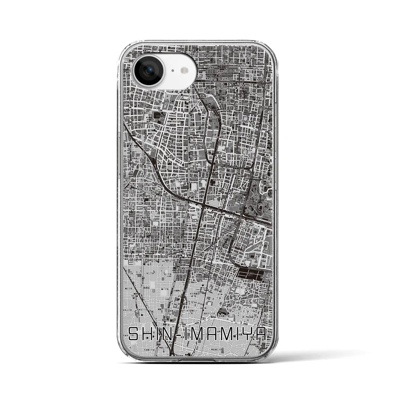 【新今宮(大阪府)】地図柄iPhoneケース(クリアタイプ)