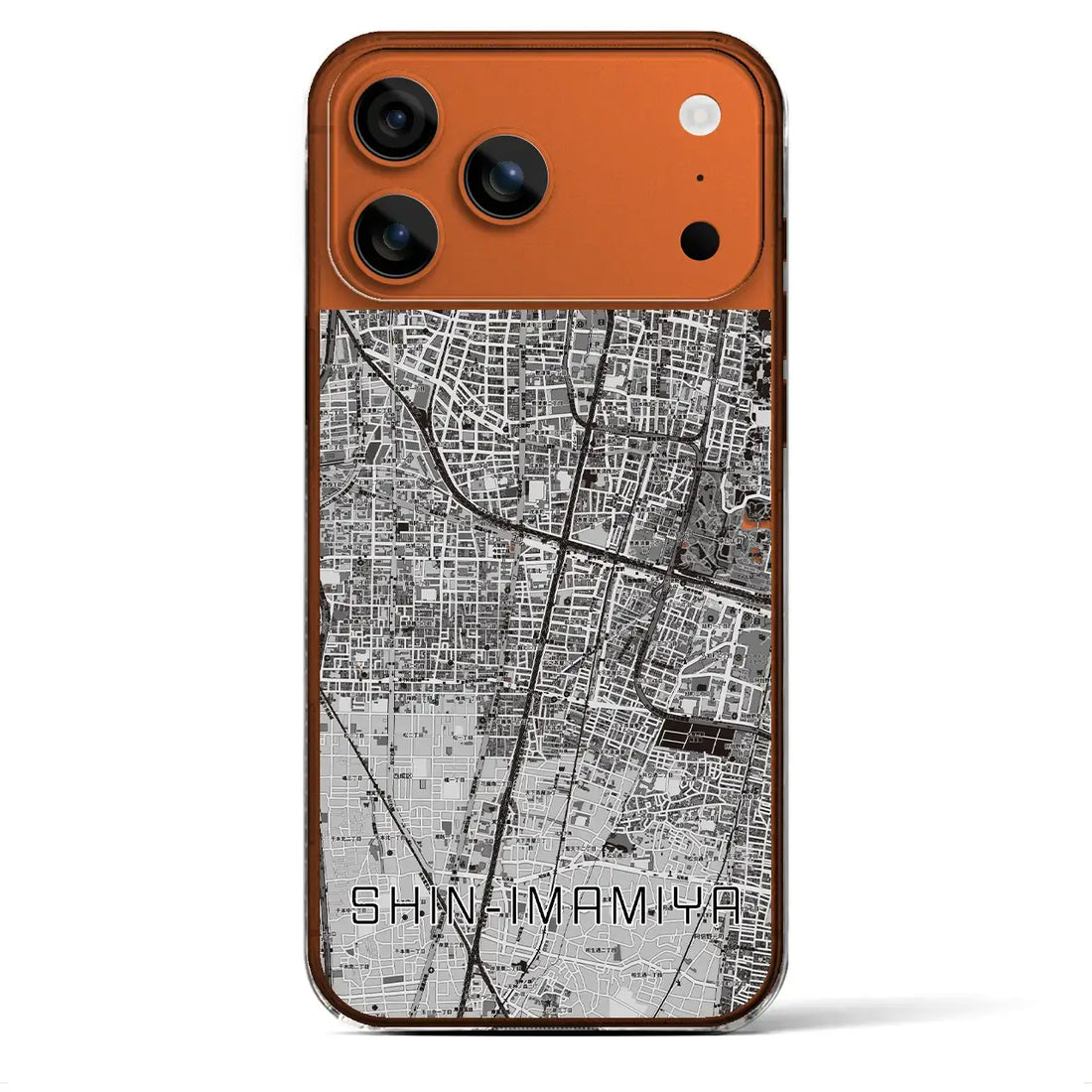 【新今宮(大阪府)】地図柄iPhoneケース(クリアタイプ)