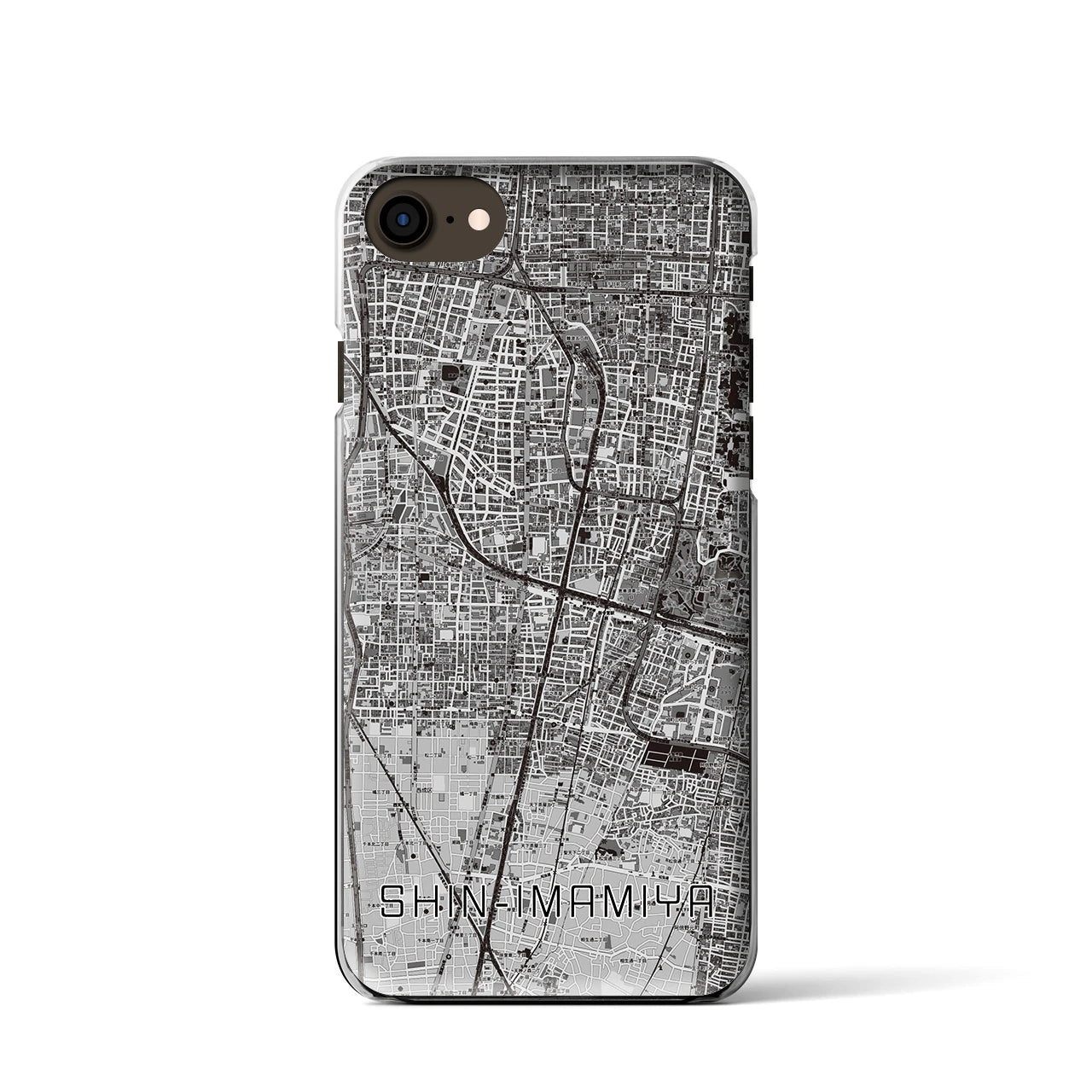 【新今宮(大阪府)】地図柄iPhoneケース(クリアタイプ)