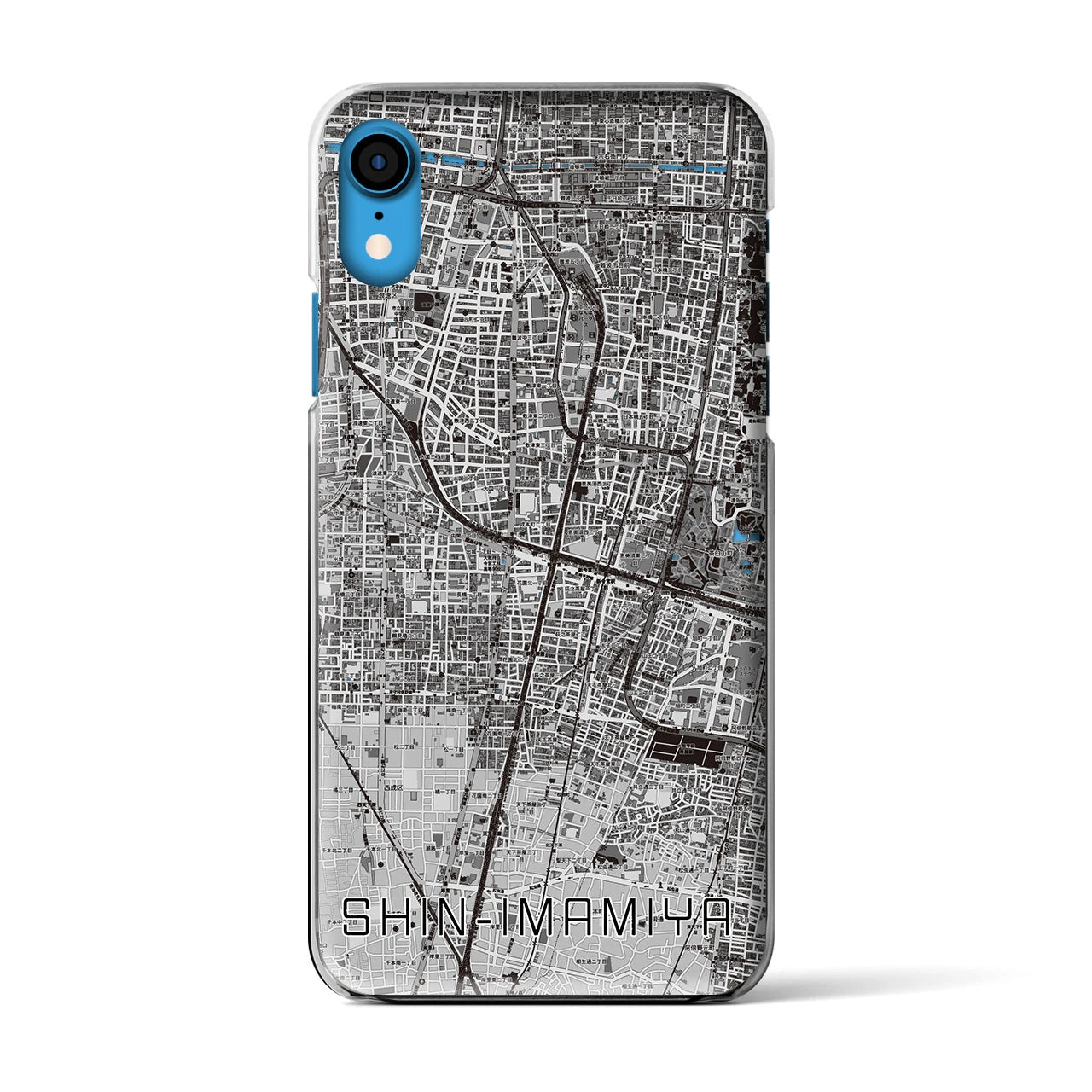 【新今宮(大阪府)】地図柄iPhoneケース(クリアタイプ)