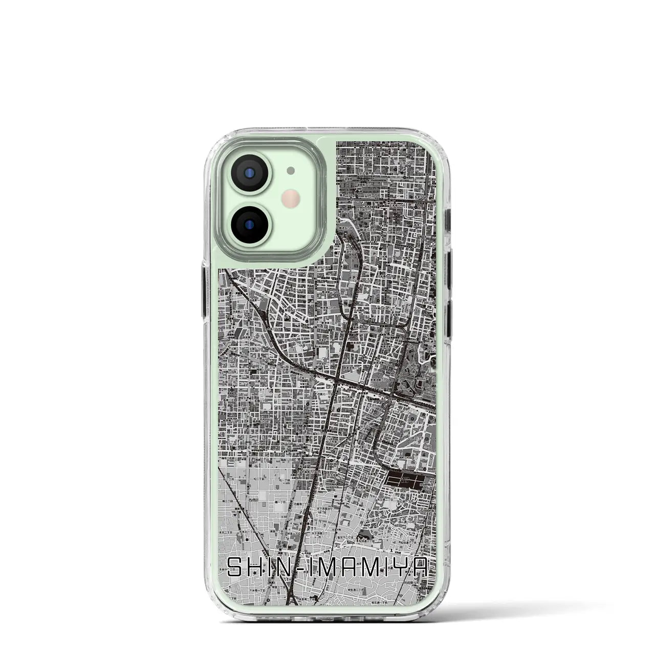 【新今宮(大阪府)】地図柄iPhoneケース(MagSafeタイプ)