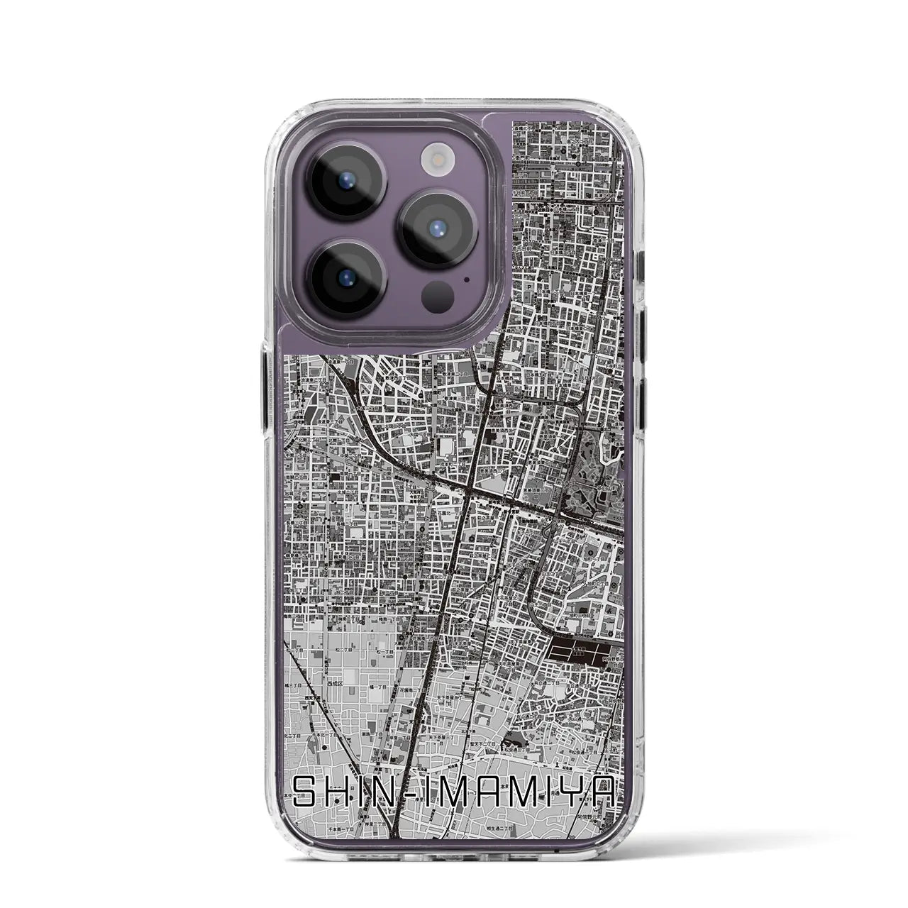 【新今宮(大阪府)】地図柄iPhoneケース(MagSafeタイプ)