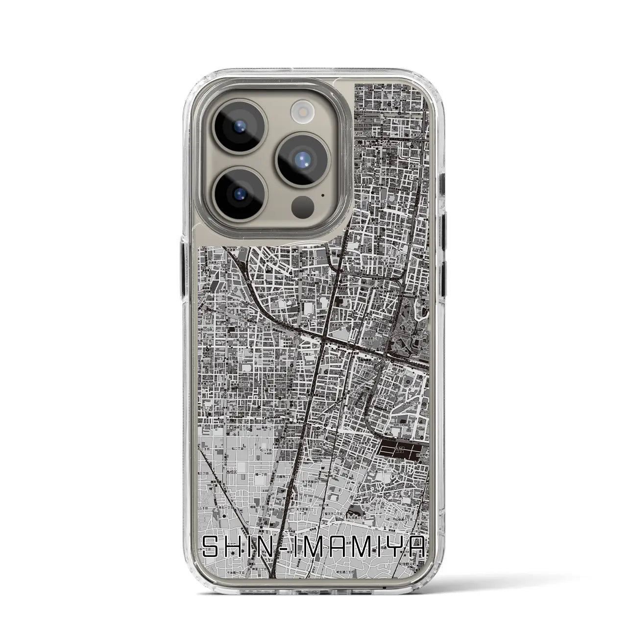 【新今宮(大阪府)】地図柄iPhoneケース(MagSafeタイプ)