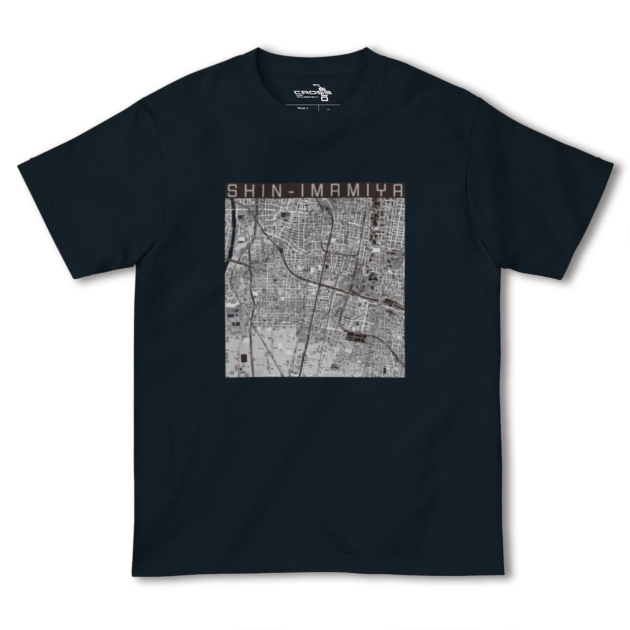 【新今宮(大阪府)】地図柄ヘビーウェイトTシャツ