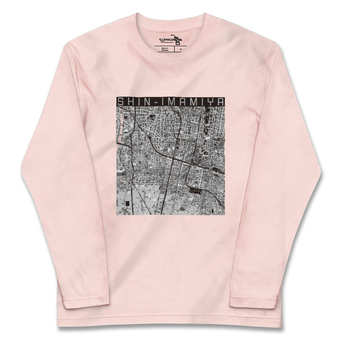 【新今宮(大阪府)】地図柄ロングスリーブTシャツ
