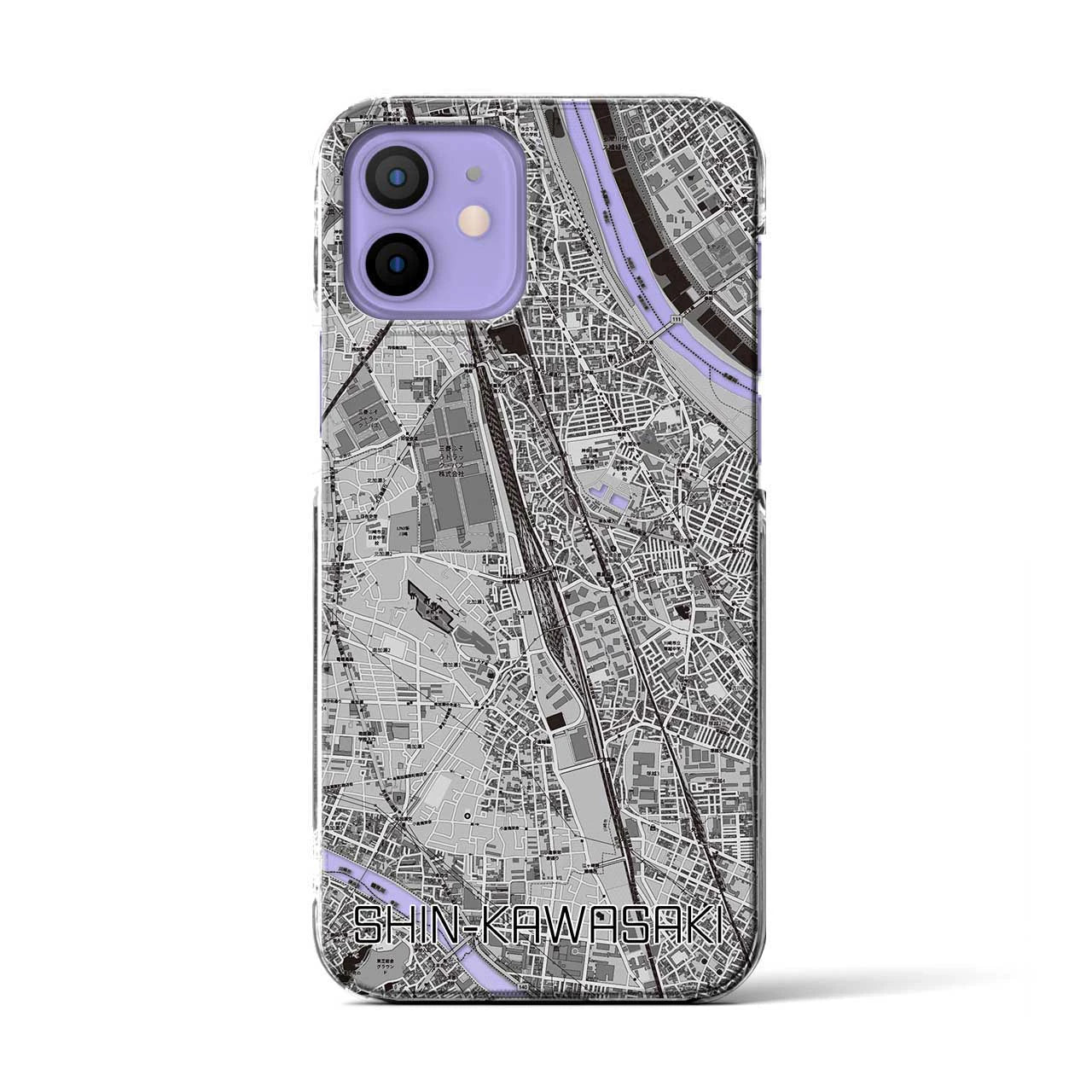 【新川崎(神奈川県)】地図柄iPhoneケース(クリアタイプ)