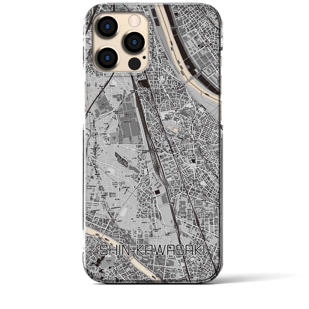 【新川崎(神奈川県)】地図柄iPhoneケース(クリアタイプ)