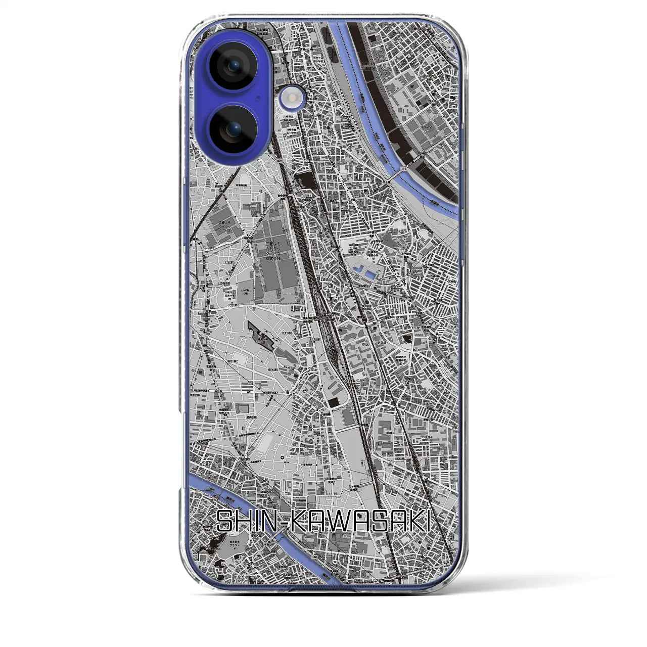 【新川崎(神奈川県)】地図柄iPhoneケース(クリアタイプ)