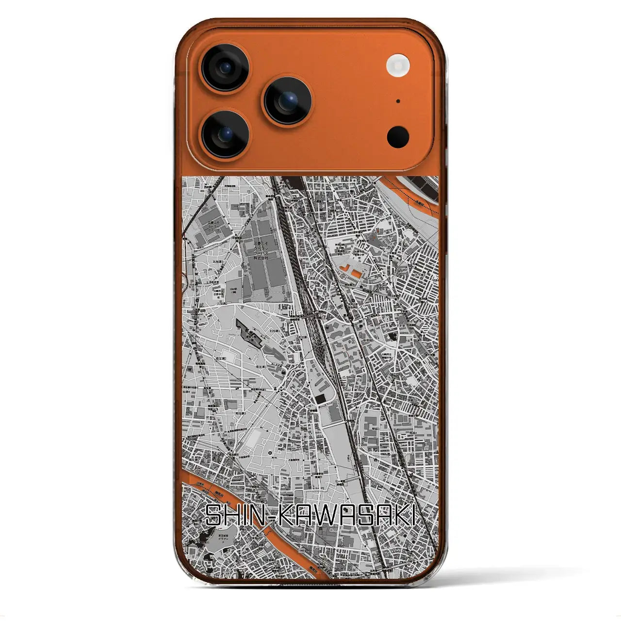 【新川崎(神奈川県)】地図柄iPhoneケース(クリアタイプ)