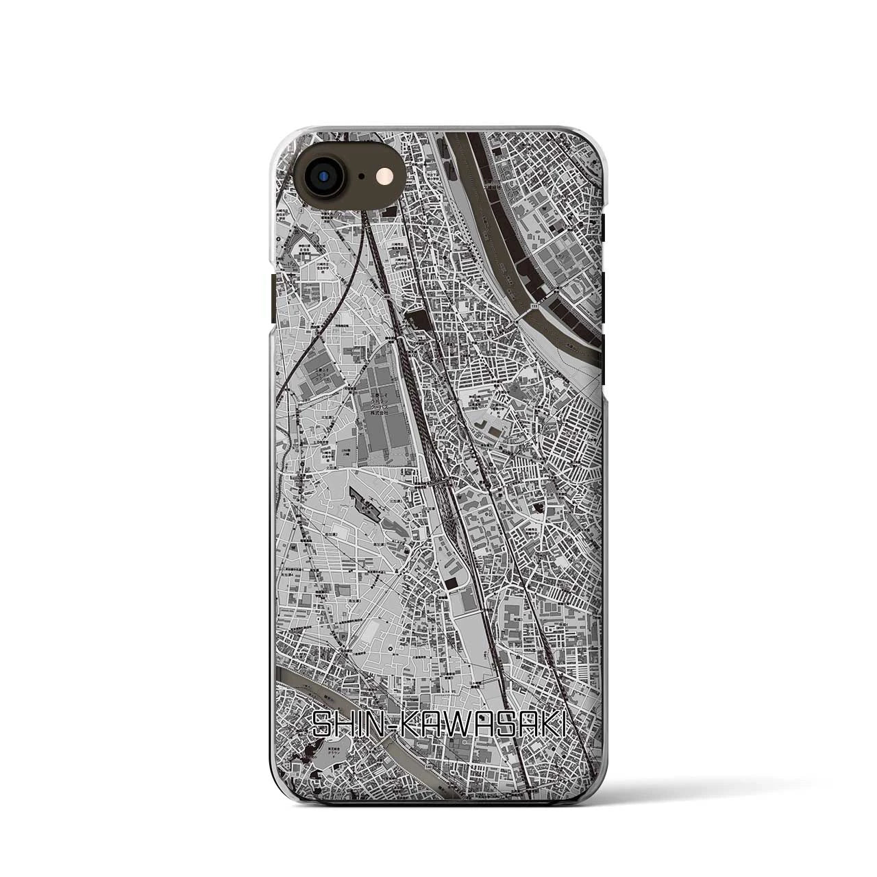 【新川崎(神奈川県)】地図柄iPhoneケース(クリアタイプ)
