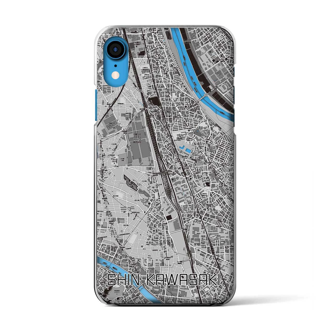 【新川崎(神奈川県)】地図柄iPhoneケース(クリアタイプ)