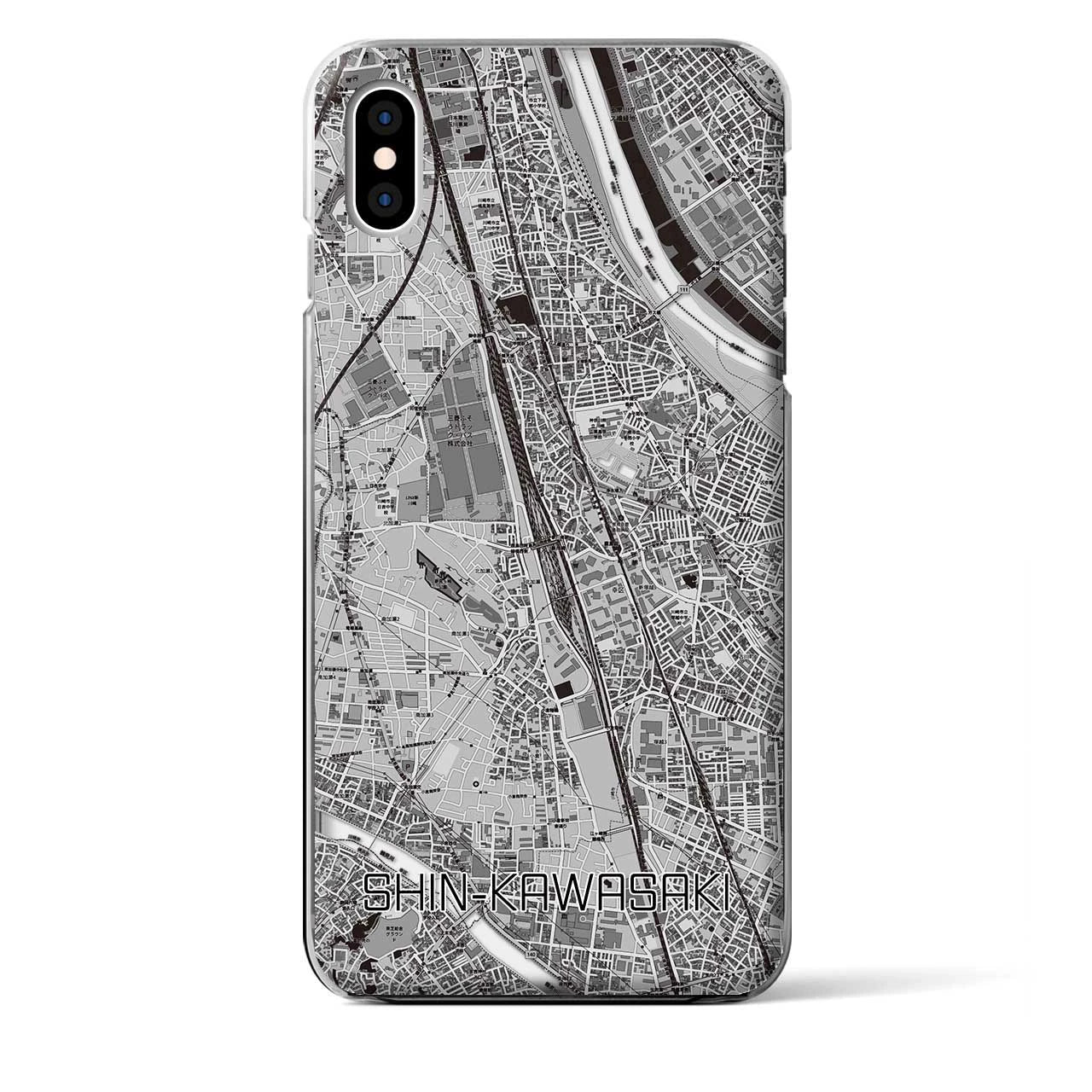 【新川崎(神奈川県)】地図柄iPhoneケース(クリアタイプ)