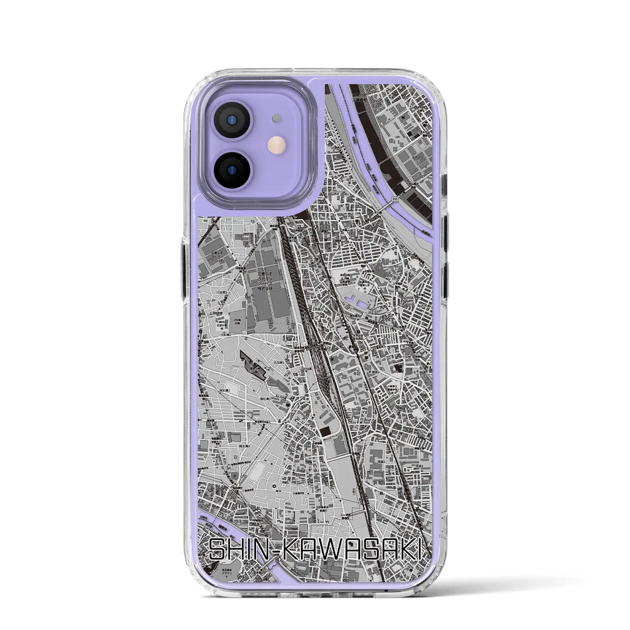 【新川崎(神奈川県)】地図柄iPhoneケース(MagSafeタイプ)