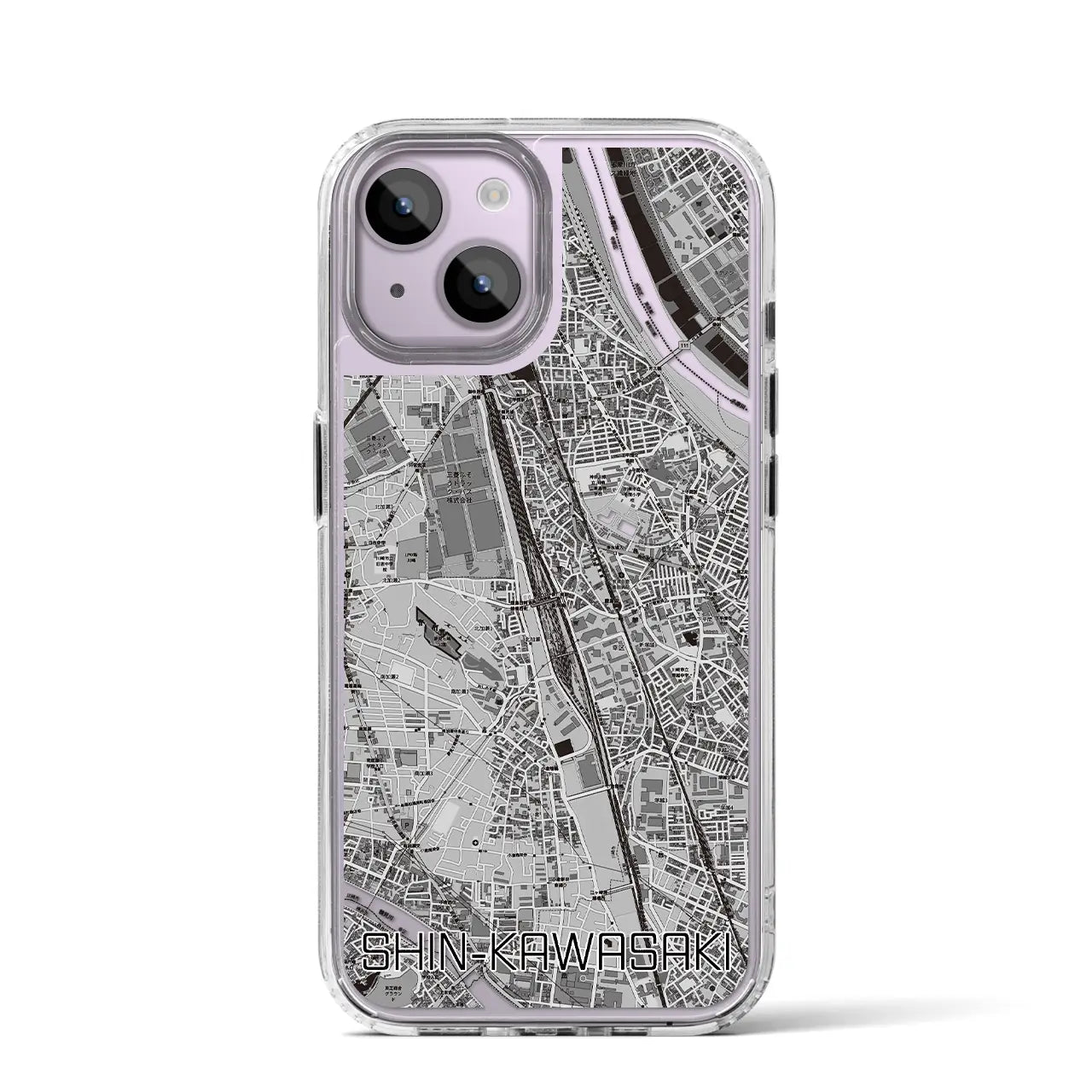 【新川崎(神奈川県)】地図柄iPhoneケース(MagSafeタイプ)