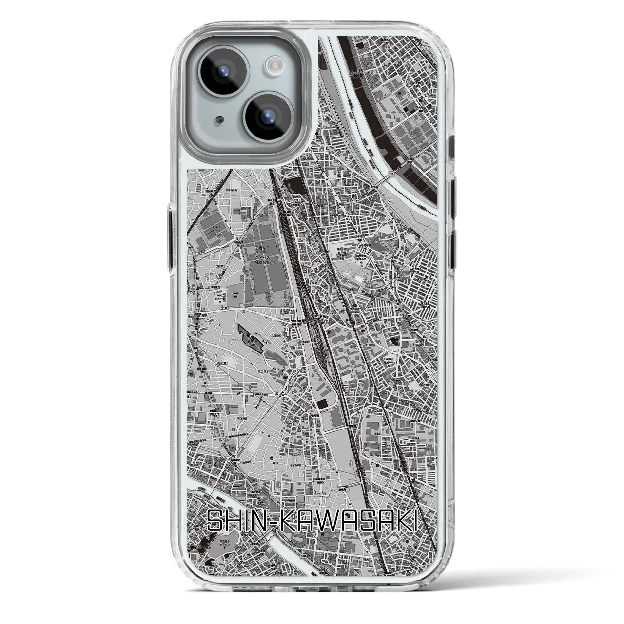 【新川崎(神奈川県)】地図柄iPhoneケース(MagSafeタイプ)