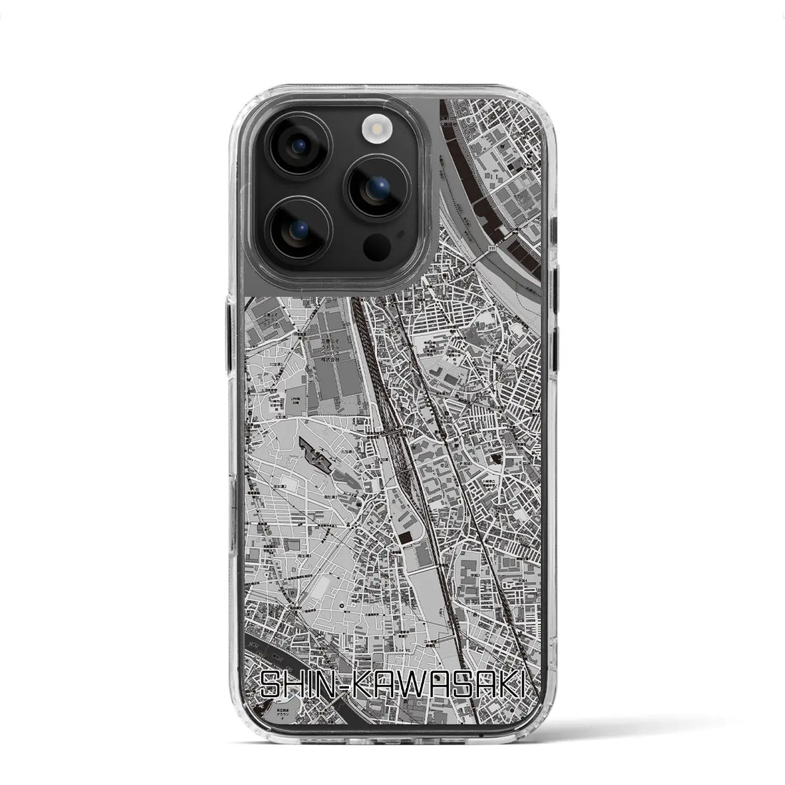 【新川崎(神奈川県)】地図柄iPhoneケース(MagSafeタイプ)