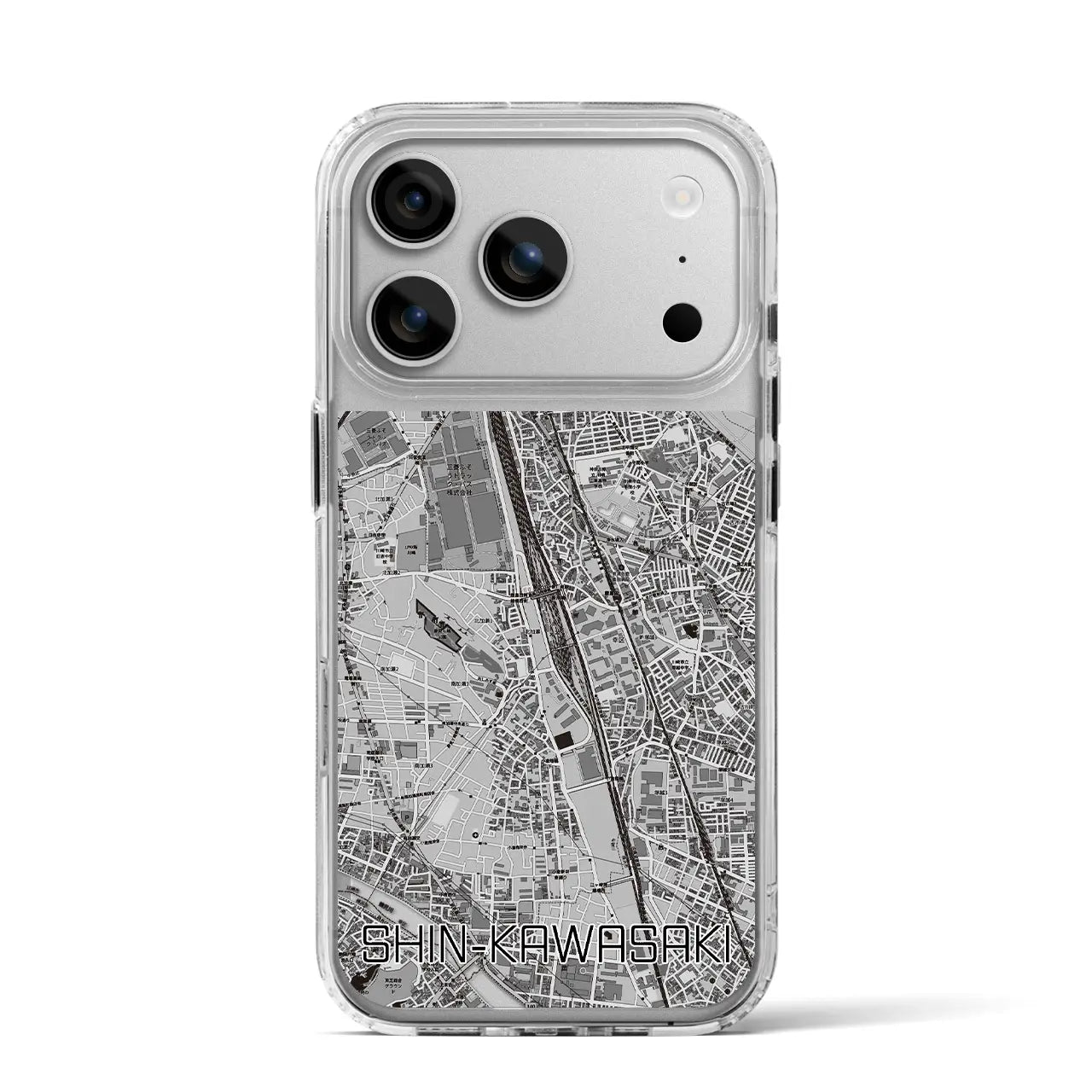 【新川崎(神奈川県)】地図柄iPhoneケース(MagSafeタイプ)