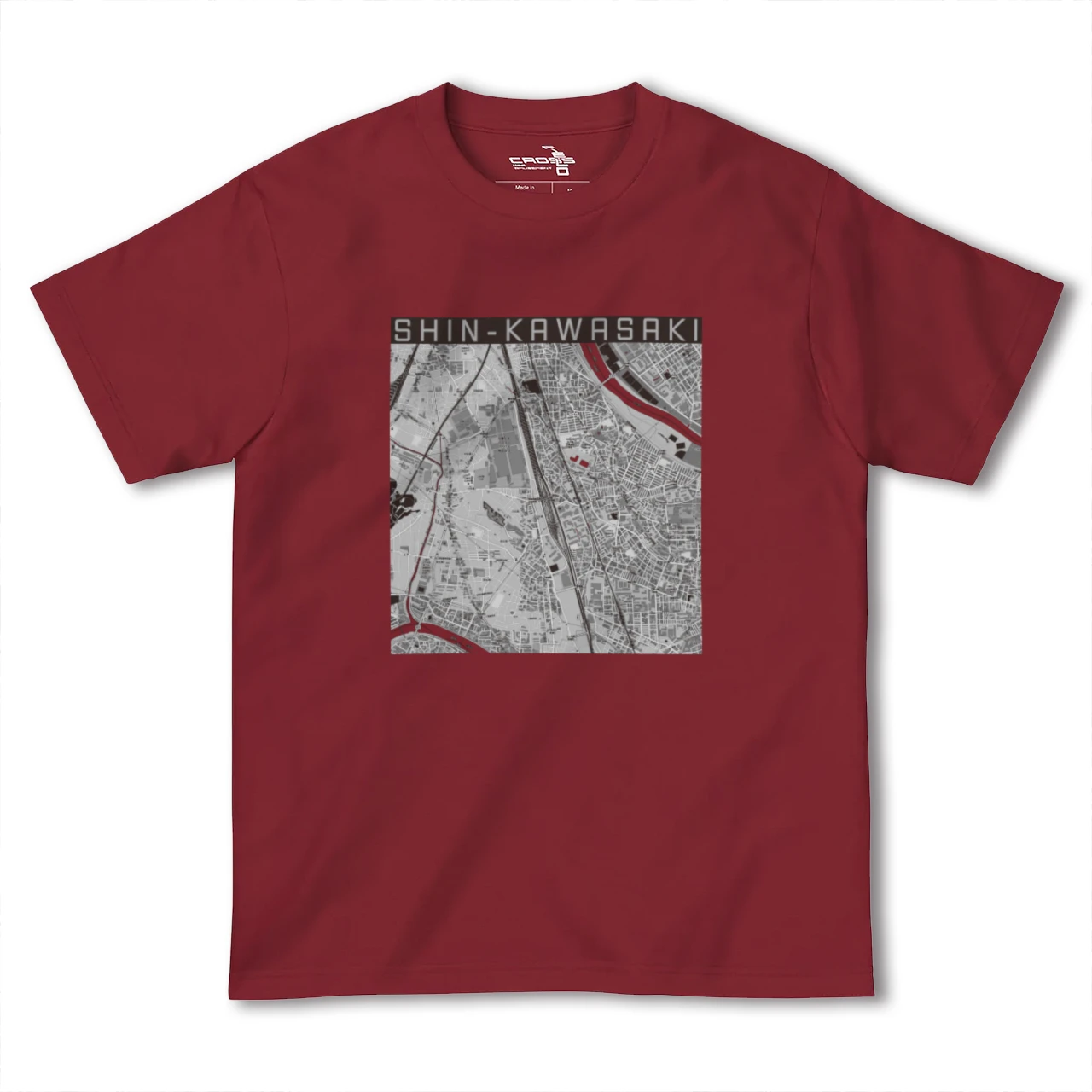 【新川崎(神奈川県)】地図柄ヘビーウェイトTシャツ