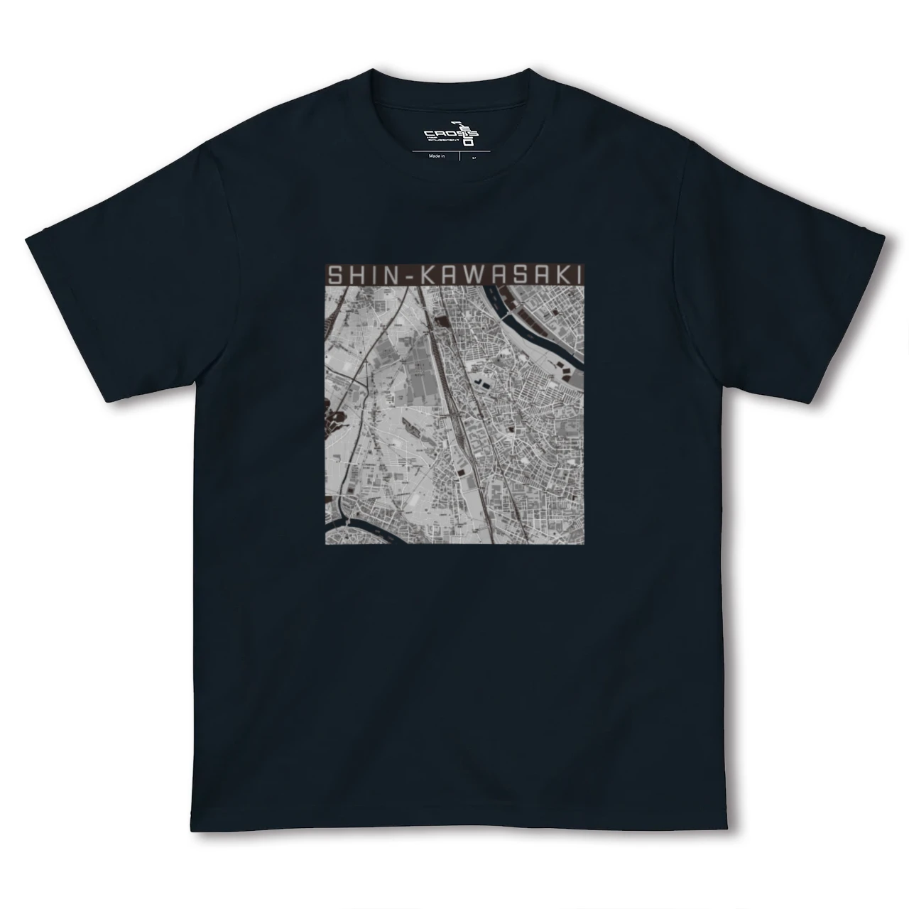【新川崎(神奈川県)】地図柄ヘビーウェイトTシャツ