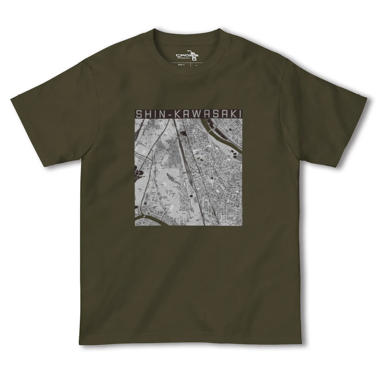 【新川崎(神奈川県)】地図柄ヘビーウェイトTシャツ
