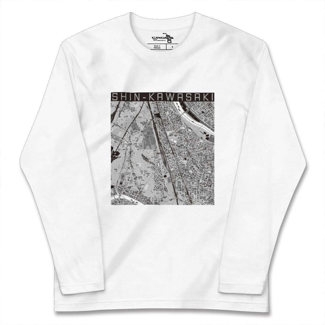 【新川崎(神奈川県)】地図柄ロングスリーブTシャツ