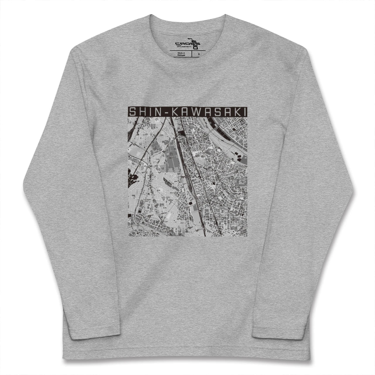 【新川崎(神奈川県)】地図柄ロングスリーブTシャツ
