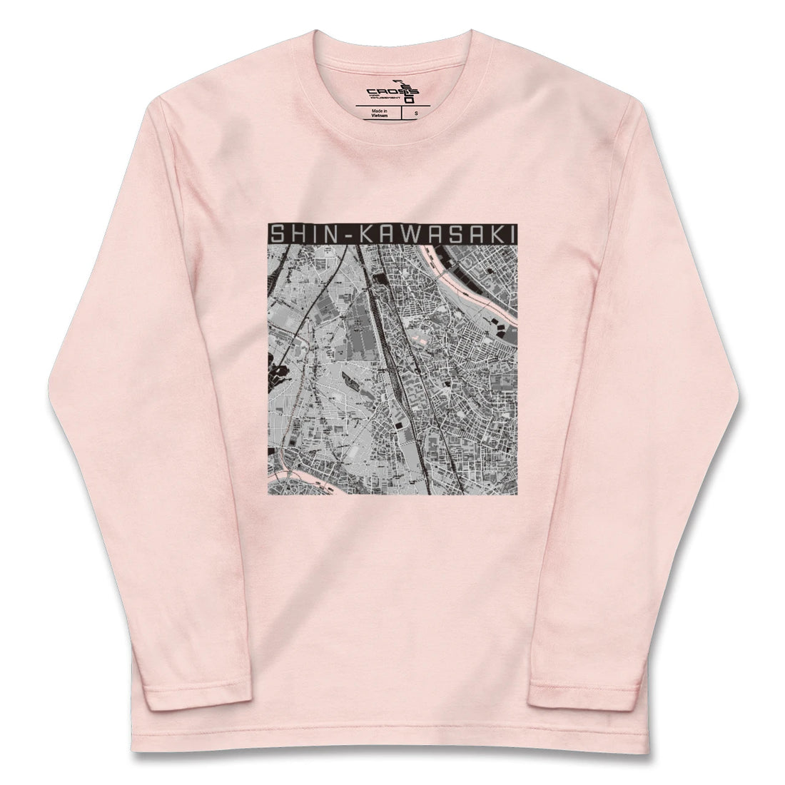 【新川崎(神奈川県)】地図柄ロングスリーブTシャツ