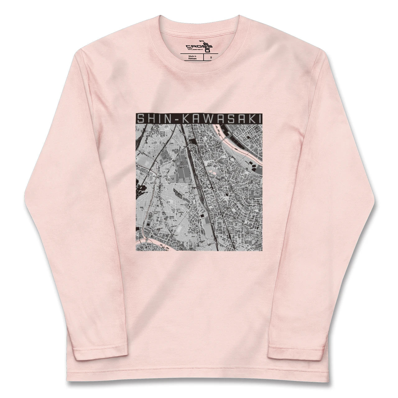 【新川崎(神奈川県)】地図柄ロングスリーブTシャツ