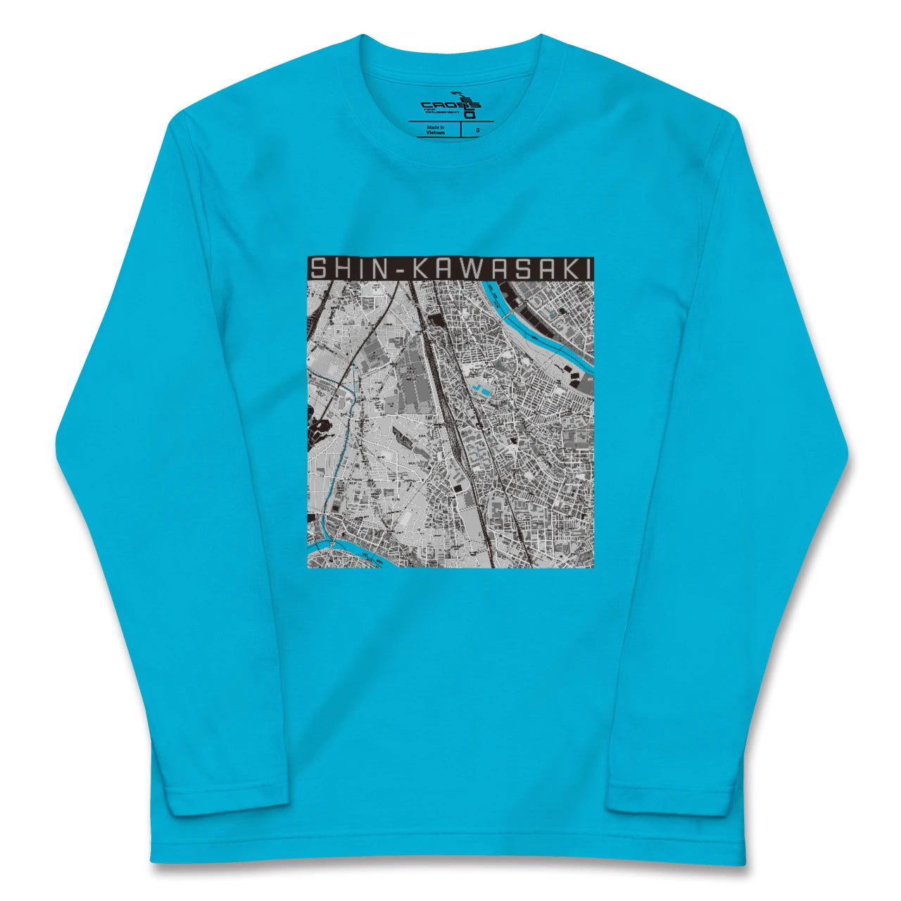 【新川崎(神奈川県)】地図柄ロングスリーブTシャツ