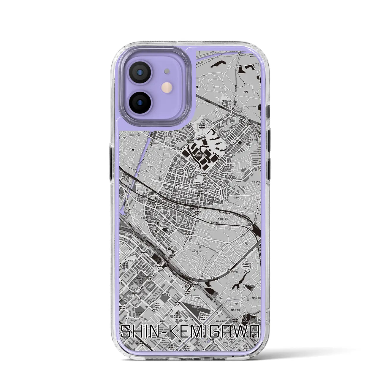 【新検見川(千葉県)】地図柄iPhoneケース(MagSafeタイプ)