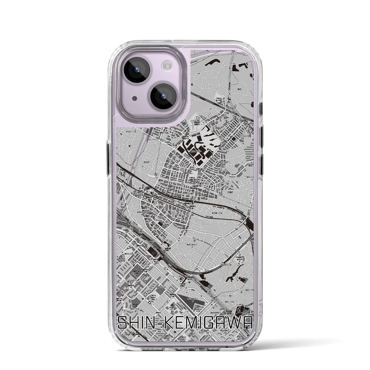 【新検見川(千葉県)】地図柄iPhoneケース(MagSafeタイプ)