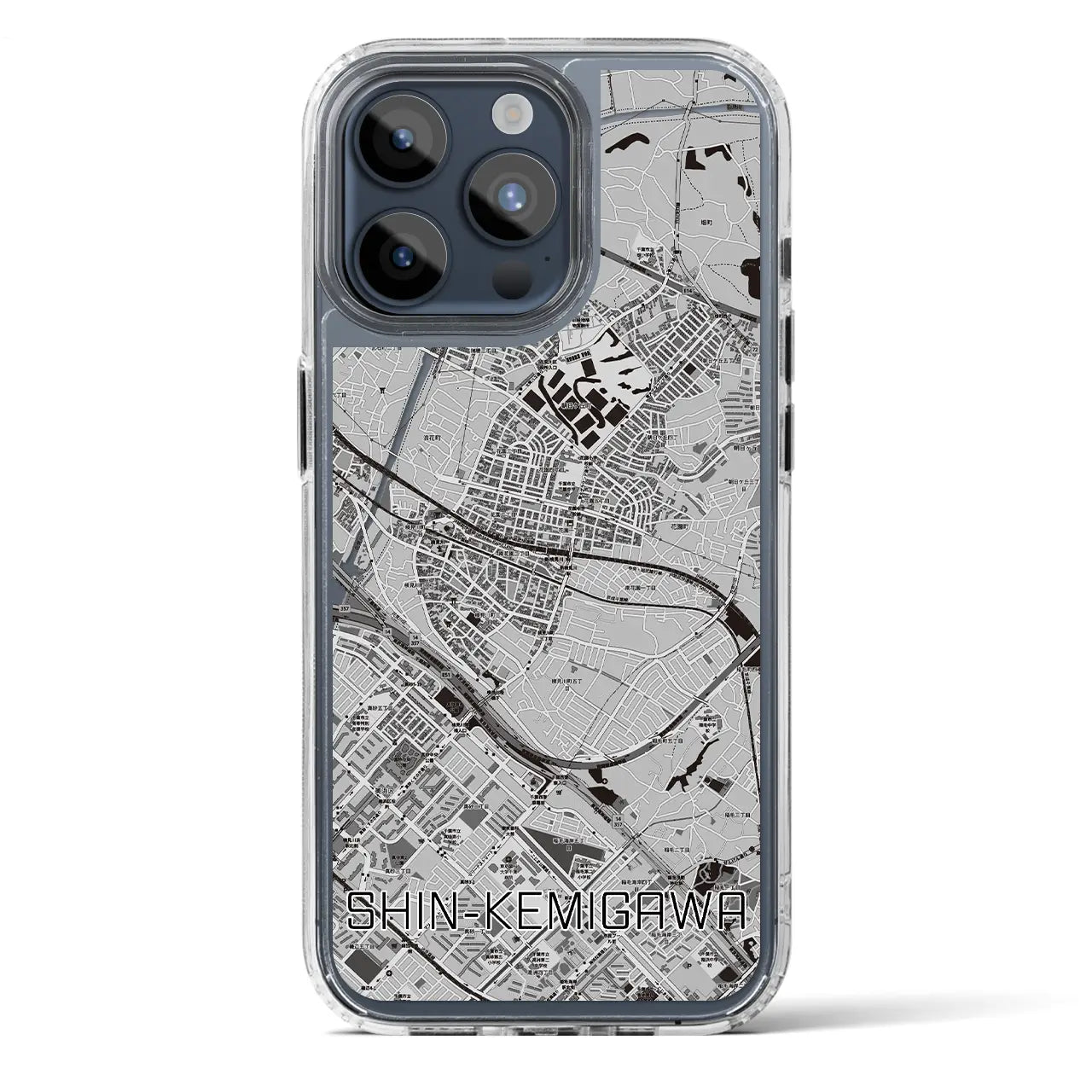 【新検見川(千葉県)】地図柄iPhoneケース(MagSafeタイプ)